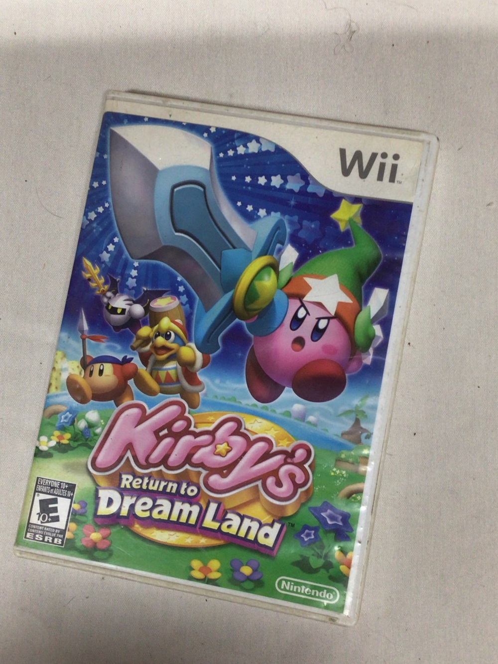 Nintendo Kirby videogame cover — Pink, Green, Blue artwork 2 game lot